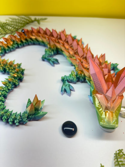 Crystal Dragon | PLA | 3D PRINTED | RAINBOW | MULTICOLOR |1 OF 1|