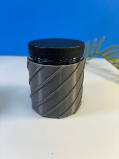 Stash Jar | 3D printed | Glass Jar | PLA | 8 OZ