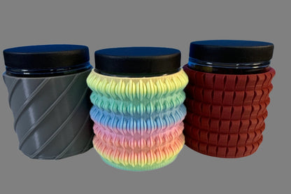 Stash Jar | 3D printed | Glass Jar | PLA | 8 OZ