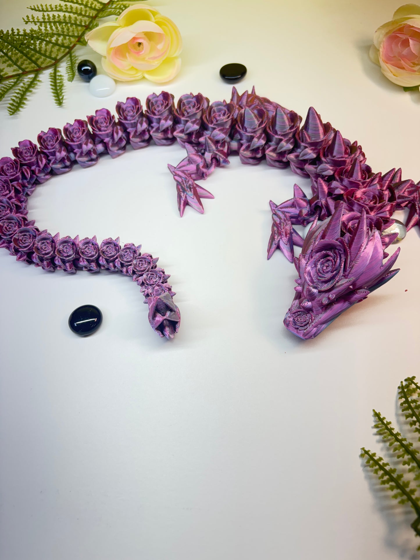 Rose Dragon | PLA | 3D PRINTED |PINK |  |1 OF 1|